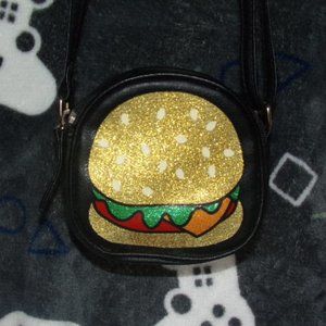 almost like new glitter Burger purse